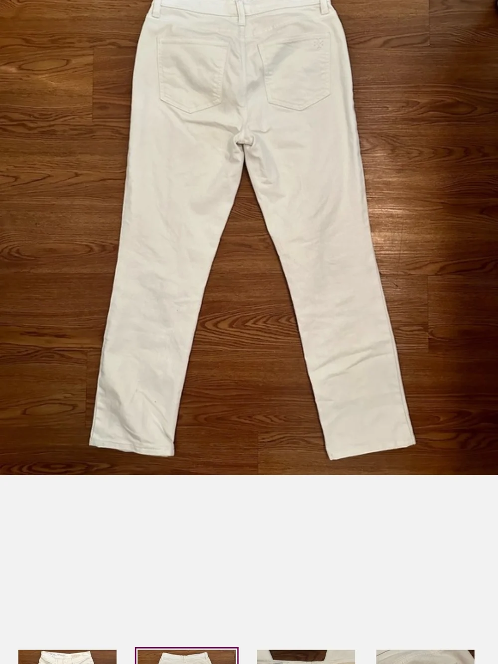 Tory Burch White Straight Crop Jeans 